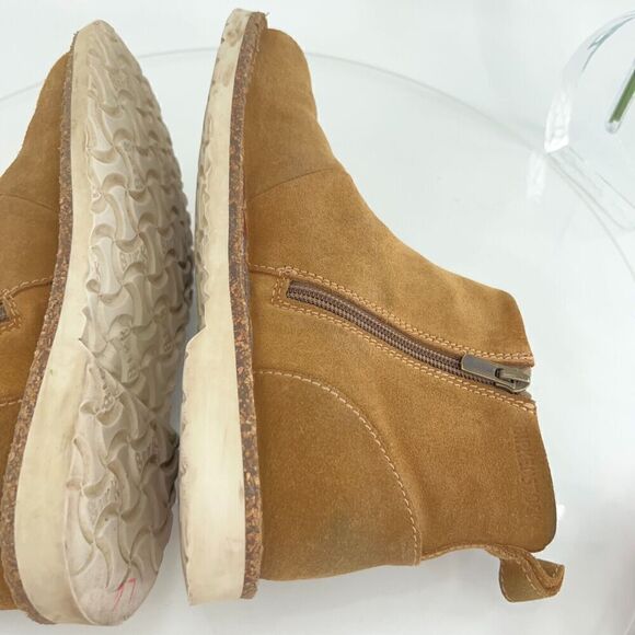 Birkenstock Melrose Ankle Boots Women's Size 37 6 Brown  Suede Leather Side Zip - Picture 10 of 16
